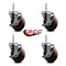 Service Caster 4 Inch High Temp Glass Filled Nylon 58 Inch Threaded Stem Caster Set with Brake SCC-TS20S414-GFNSHT-TLB-58212-4 - alternate 4